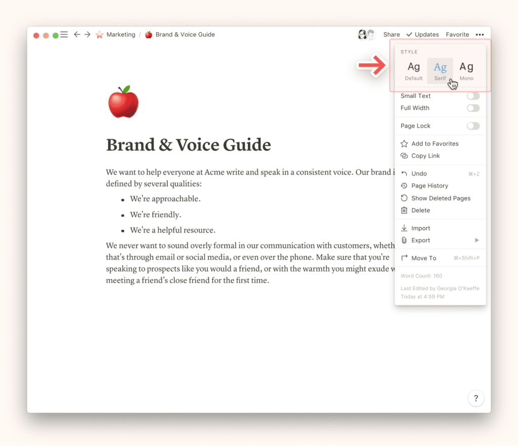 Как писать и редактировать текст в Notion