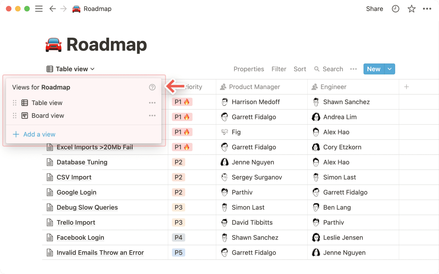 Sorting how to. Сортировка в notion. Notion view can't be renamed.