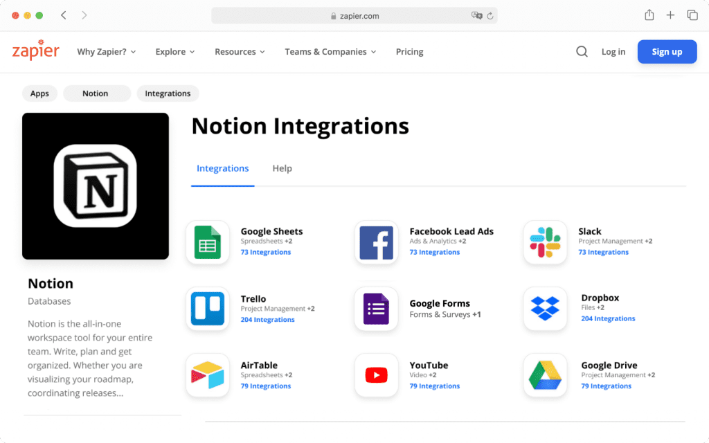 Подключение ваших инструментов к Notion с помощью API