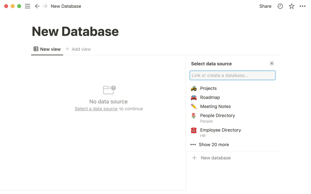 Источники данных и связанные базы данных